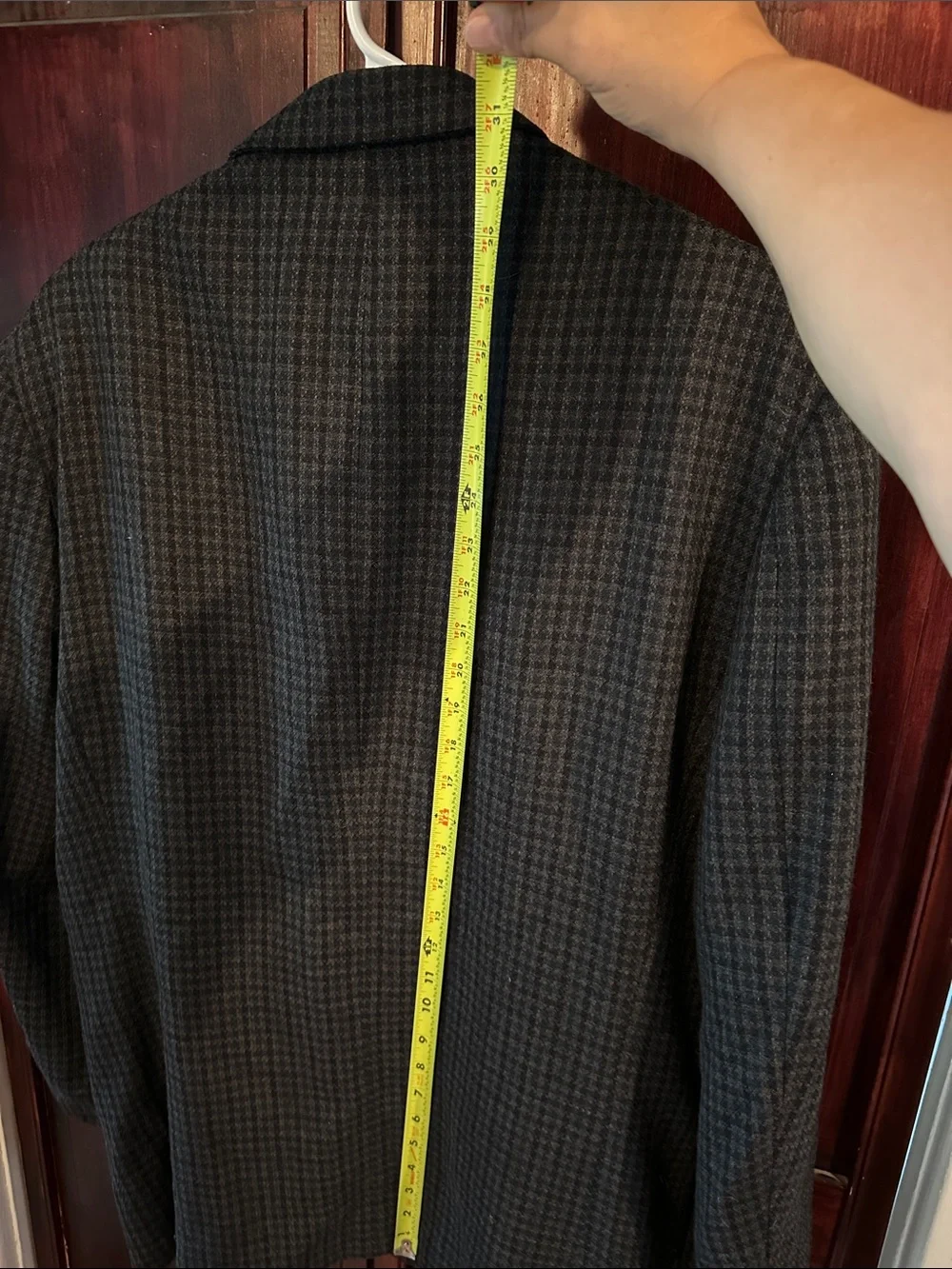 Sport Jacket Oscar De La Renta Men's Classic Houndstooth Blazer in Charcoal 41R